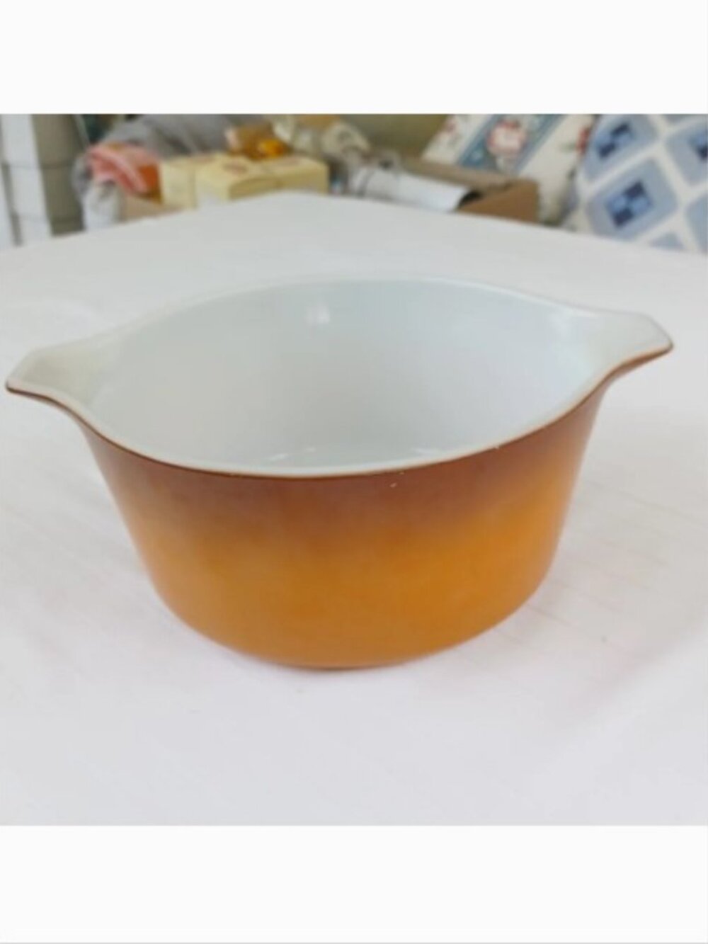 Vintage Pyrex Brown Ombre "Old Orchard" 2 Quart Casserole Dish